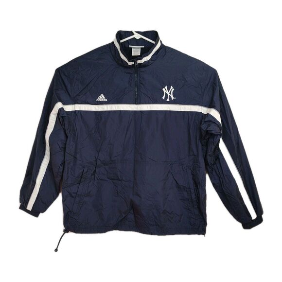 adidas Other - Adidas MLB New York Yankees 1/4-Zip Jacket Men's Size XL Blue Windbreaker